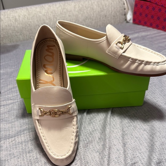 Sam Edelman Cream Leather Loafers - Picture 3 of 9
